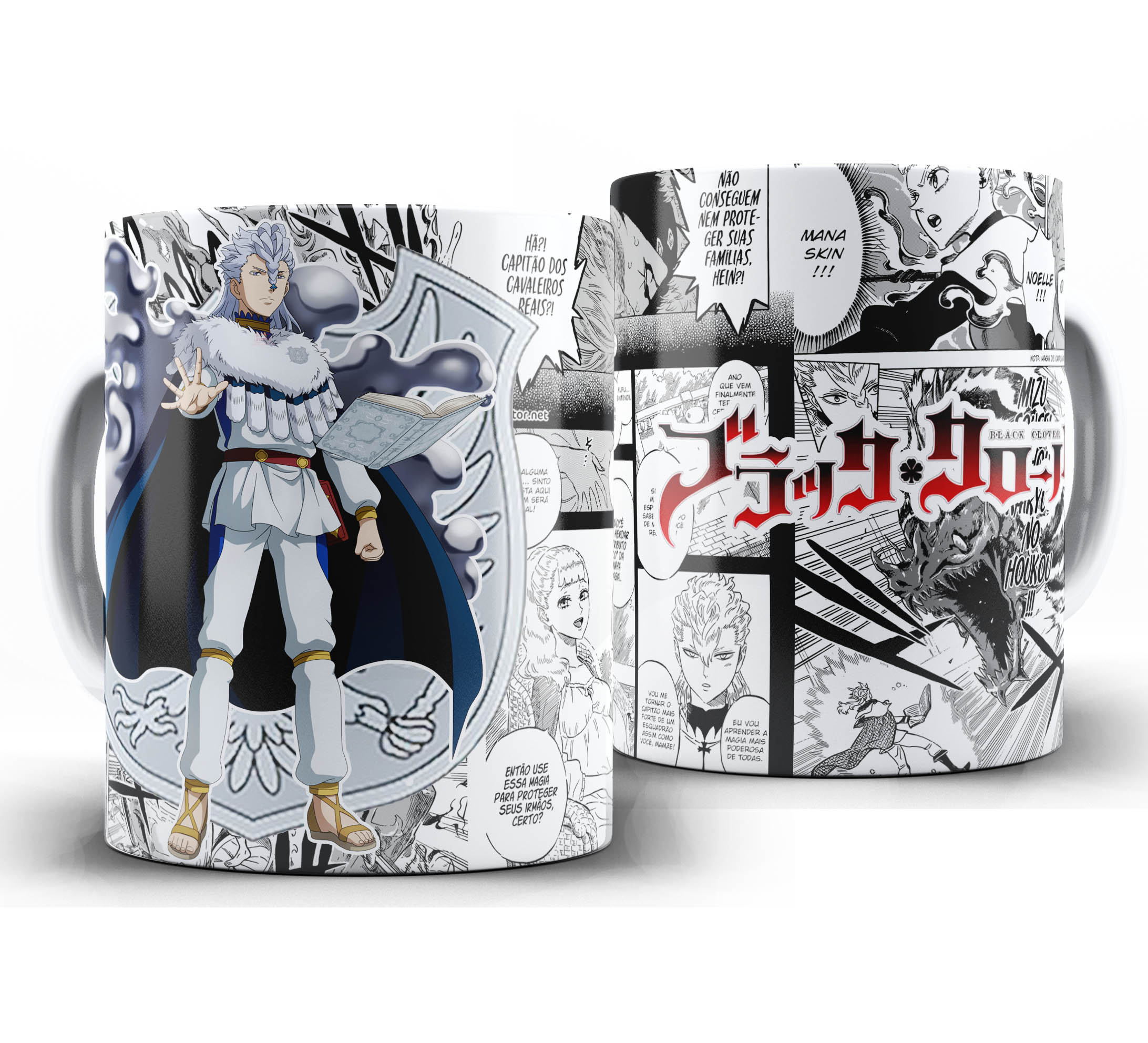 Caneca Anime Mangá - Black Clover - Aguias de Prata - Nozel Silva